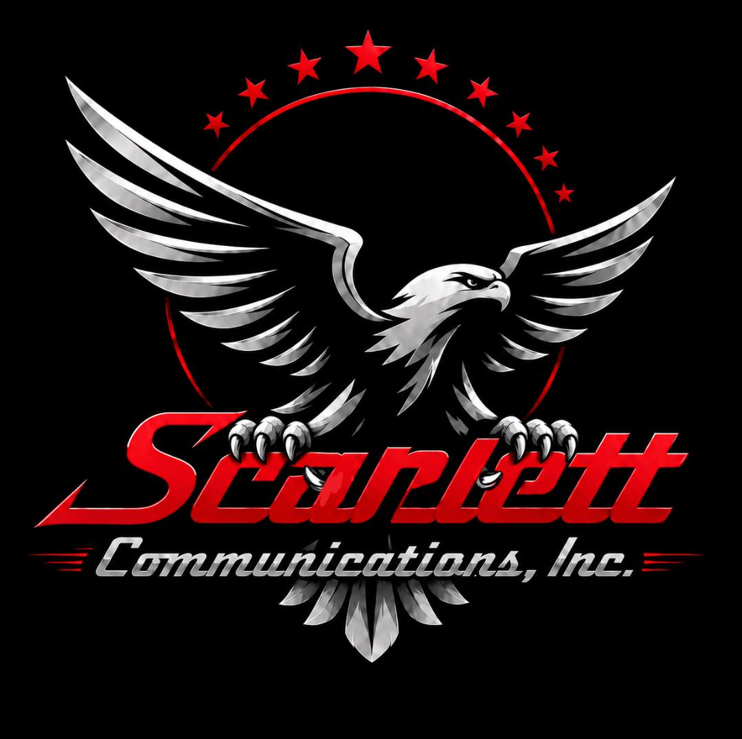 Scarlett Communications, Inc. — eagle and stars emblem